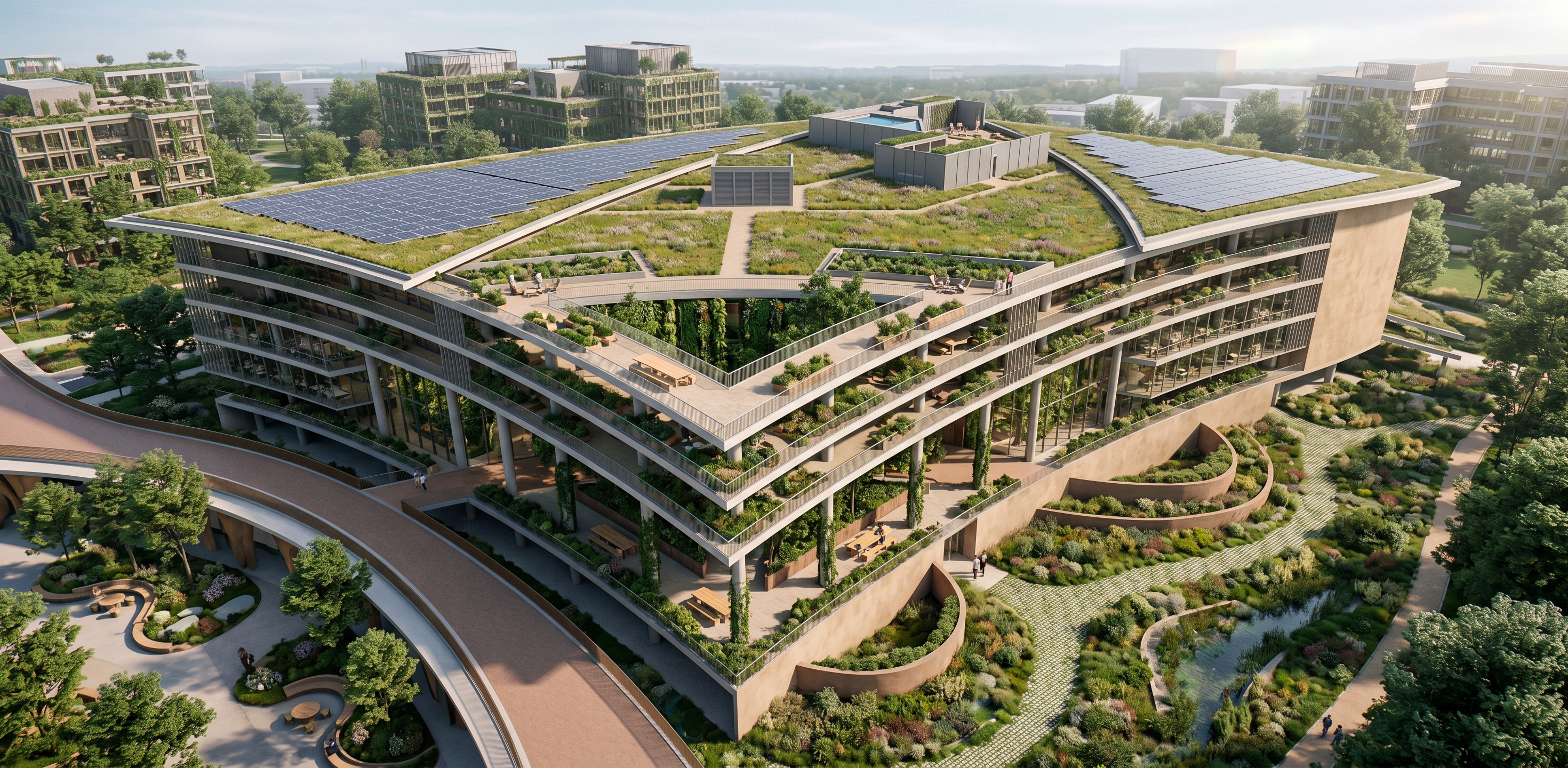 Office building. Preferably providing a healthy feel through its desig ...