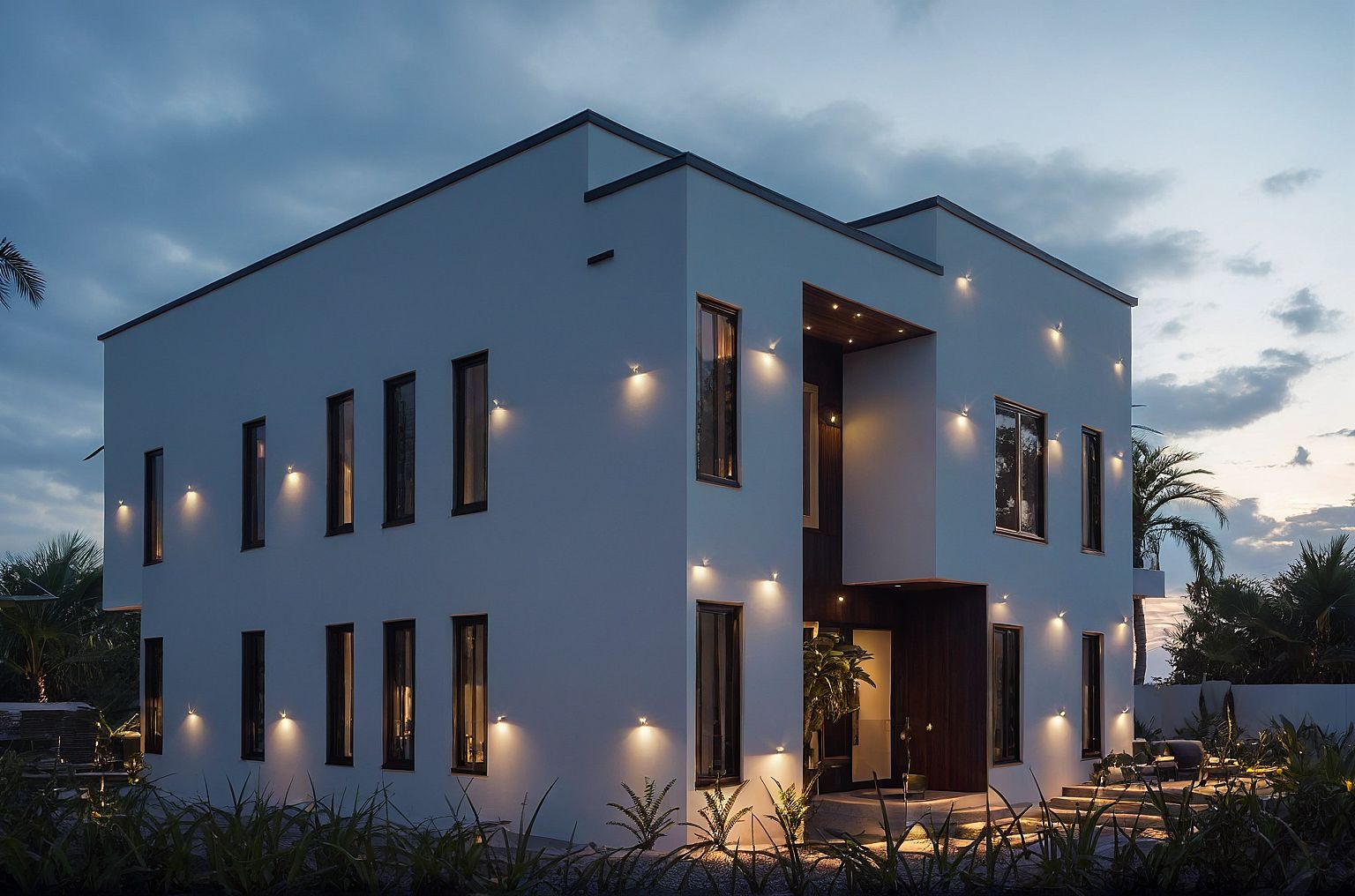 Photo of a modern residential house featuring a... — Render · AI Render ...