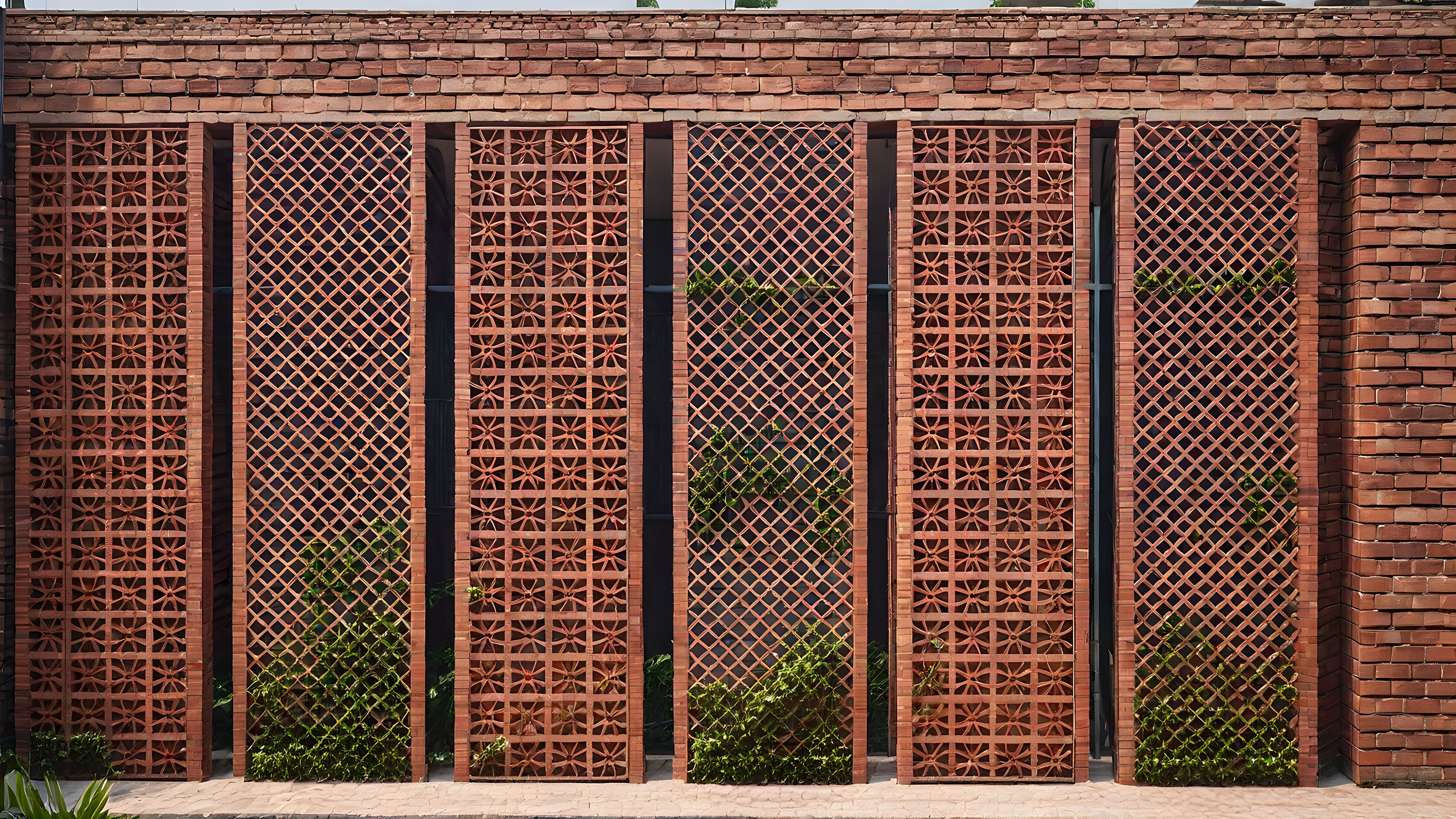 modern, bangladeshi local bricks. brick screen.... - Generated by ...